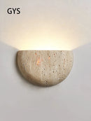 Axya Medieval Style Yellow Stone Wall Lamp for Bedroom Decor