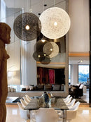 Axyaa Rattan Ball Chandelier: Nordic Minimalist Pendant Lights for Stylish Home Decor