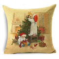 Axyaa Christmas Pillow Covers: Santa Socks Nutcracker Throw Pillowcase for Home Decor