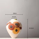 Axyaa Hand-painted Coffee Beans Ceramic Vase