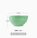 Axyaa 4.5-inch Plum Blossom Ceramic Dining Bowl for High-Temperature Tableware