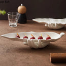 Axyaa Ceramic Dessert Plate Set: Creative Sushi & Snack Serving Dishes.