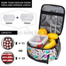 Axyaa Retro Insulated Lunch Bag - Portable Thermal Bento Tote for Work & School