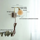 Axyaa Modern LED Wall Sconce White Glass Walnut Stair Light