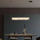 Axya Marble Strip LED Chandelier: Modern Minimalist Luxury for Hotel, Restaurant, or Bar