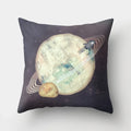 Axyaa Spaceship Astronaut Polyester Throw Pillow Case for Home Decor