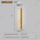 Axyaa Crystal LED Wall Lamp for Bedroom Living Room Decor Lighting