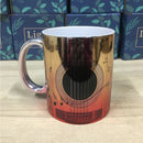 Metallic Guitar Pattern Mug by Axyaa: Rock Band Enthusiasts' Home Coffee Cup