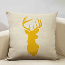 Axyaa Mustard Yellow Letter Style Cushion Cover 45x45cm Home Cafe Decor