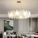 Axyaa Nordic Gold Feather Chandelier Pendant Light