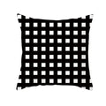 Axyaa Black & White Plaid Wave Stripe Checkerboard Print Throw Pillow Case