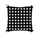 Axyaa Black & White Plaid Wave Stripe Checkerboard Print Throw Pillow Case