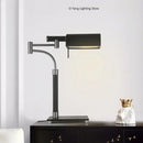 Axyaa Luxury Black Leather Desk Lamp for Hotel Sales Office