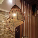 Wicker Pendant Lamp Axyaa: Rattan Japanese Style Hanging Light for Coffee Shop, Bar & Restaurant