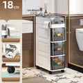 Axyaa Narrow Storage Cabinet: Multi-Tier Slim Organizer for Bathroom/Living Room