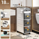 Axyaa Narrow Storage Cabinet: Multi-Tier Slim Organizer for Bathroom/Living Room