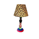 Axyaa Leopard Print Bedside Lamp: Stylish Fabric Desk Lamp for Bedroom and Study
