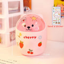 Axyaa Bear Desktop Organizer with Lid & Pen Holder - Cute & Multifunctional