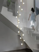 Axyaa Round Glass Pendant Lamp: Luxury Nordic Lighting Fixture for Restaurant, Bar, Bedroom
