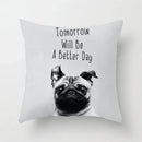 Axyaa Spectacle Dog Print Pillow Cover 45x45CM