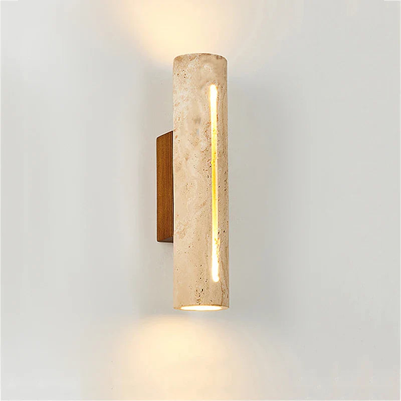 Axyaa Wabi Sabi Style Natural Stone Wall Lamp - Up Down LED Sconce