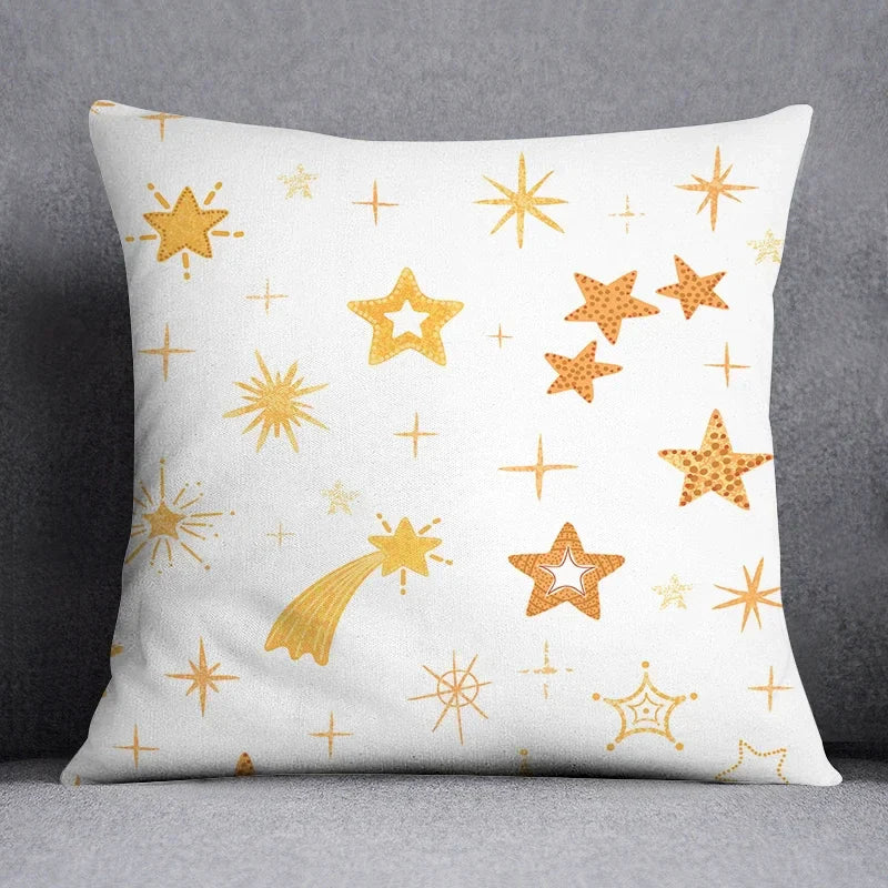 Nordic Abstract Printed Cushion Cover 45x45 cm for Home Decor by Axyaa