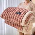 Axyaa Class A Gold Mink Cut Grid Blanket - Multi-functional & Cozy\Security.