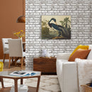 Axyaa 3D Whitewash Brick Tile Stickers, Matte Texture, 30x30cm, Water/Mold Resistant