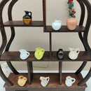 Axyaa Mini Ceramic Flower Pot Vase Landscape Ornament Dollhouse Accessories