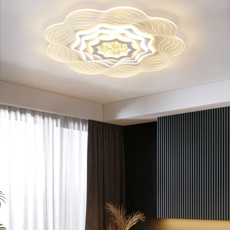 Axyaa Flowers LED Ceiling Light: Modern, Warm, Romantic, Atmospheric.