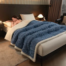 Axyaa Three-Layer Plush Blanket: Thick, Warm, & Versatile