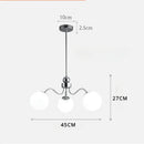 Axyaa Glass Pendant Lights for Kitchen Island Dining Living Room - LED Chandelier Ceiling Lamp Fixtures