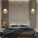 Axyaa Travertine Stone Sconce Lights with Glass Ball for G9 Bulbs