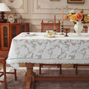 Axyaa Black Lace Rose Relief Table Cloth with Lotus Leaf Pattern