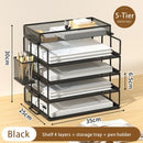 4-Tier Paper Tray Storage Box with File Holder for Desk Organization by Axyaa