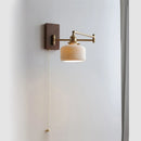 Axyaa Rotating Japanese Wall Lamp - Left Right Rotatable Long Arm Bedside Light