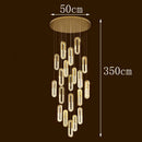 Axyaa Crystal Stair Chandelier Lighting, Ceiling & Hanging LED Chandeliers for Living Room