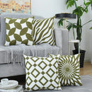 Tropical Plant Pattern 3D Cushion Cover 45x45cm for Living Room Sofa by Axyaa