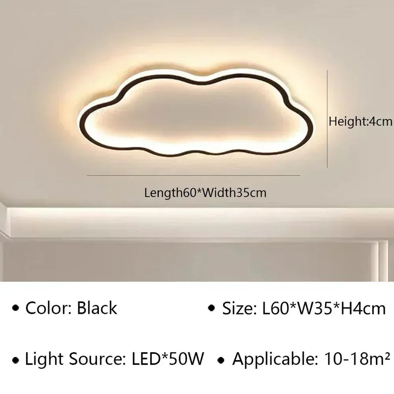 Axyaa Cloud LED Ceiling Light for Children's Room with Ultra-Thin Design