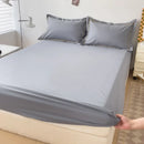 Axyaa 100% Cotton Fitted Sheet & Pillowcase Set, White, 180x200, 3Pcs