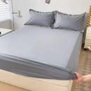 Axyaa White Cotton Fitted Sheet Set, 180x200, 3Pcs