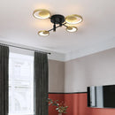 Axyaa LED Circle Ring Gold Chandelier Remote Control Lighting