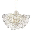 Axyaa Glass Bubble Ceiling Chandelier - Luxury LED Hanging Lamp for Living Dining Room