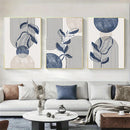 Axyaa Geometric Botanical Lines Canvas Art Print - Modern Living Room Decor