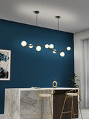 Axyaa Nordic Iron Glass Ball Chandelier LED Light for Home and Business