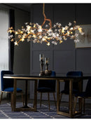 Axyaa Luxury Crystal Branch Chandelier for Villa Living Room, All Copper Elegant Design