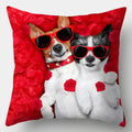 Axyaa Dog Cushion Cover 45x45cm Polyester Decorative Pillow Case Home Decor