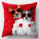 Axyaa Dog Cushion Cover 45x45cm Polyester Decorative Pillow Case Home Decor