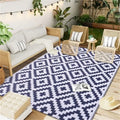 Axyaa Outdoor Straw Patio Rug - Waterproof and Durable for Camping and Picnics