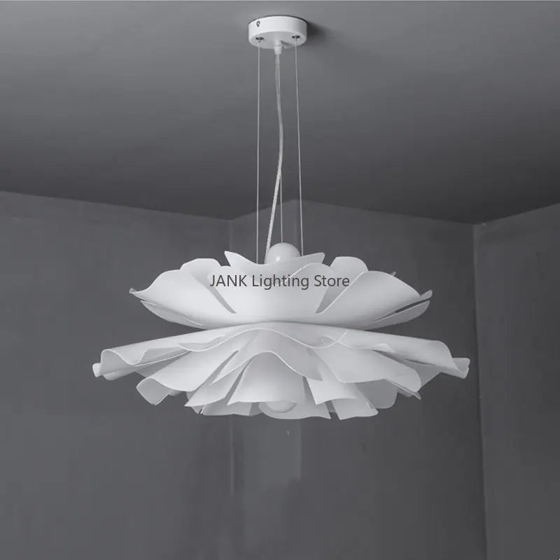 Axyaa Acrylic Flower Chandelier LED Pendant Light for Dining Room & Bedroom